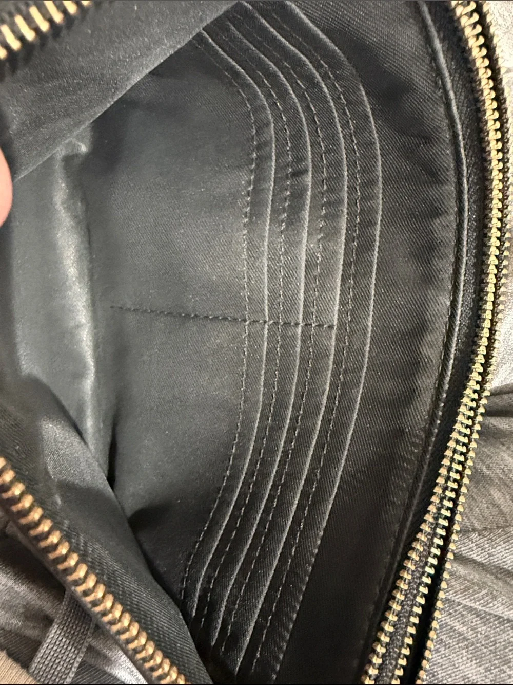 Coach Brown Signature Zip Wallet with Gold Accent
